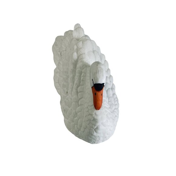 Swan Figurine Royal Heritage Porcelain Sculpture Goose Geese White 5 1/2" - Picture 4 of 5